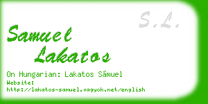 samuel lakatos business card